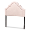 Baxton Studio Rita Modern and Contemporary Light Pink Velvet Fabric Upholstered Twin Size Headboard